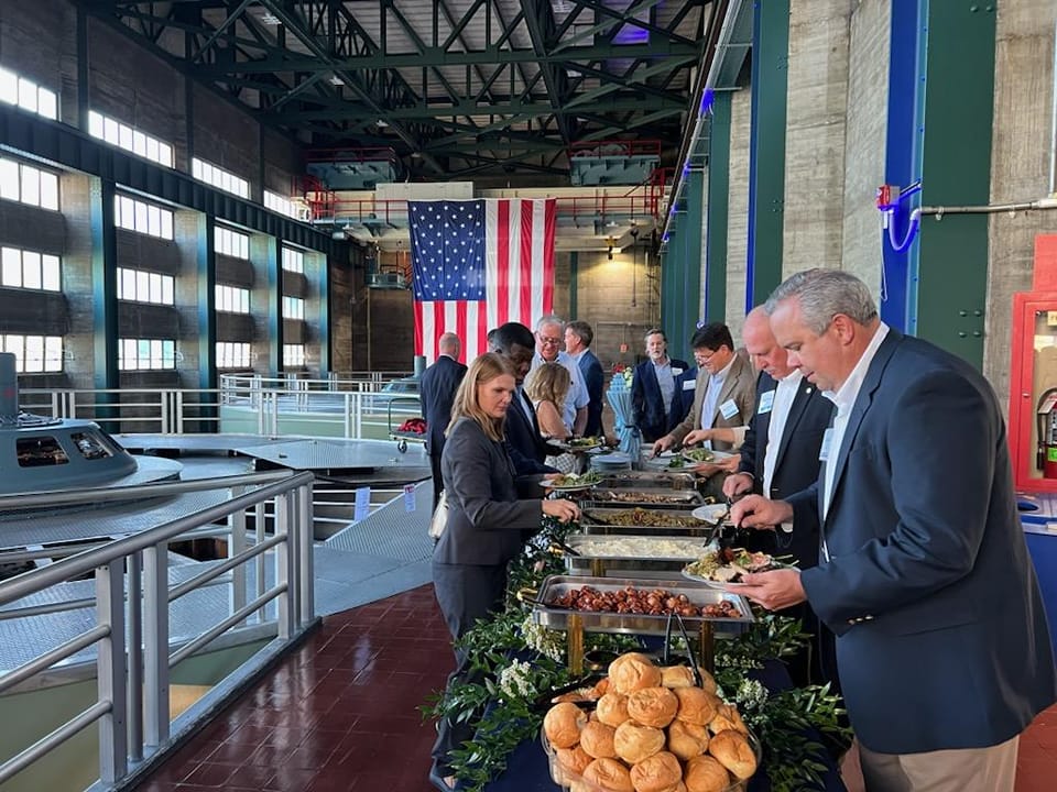 catered buffet at corporate event